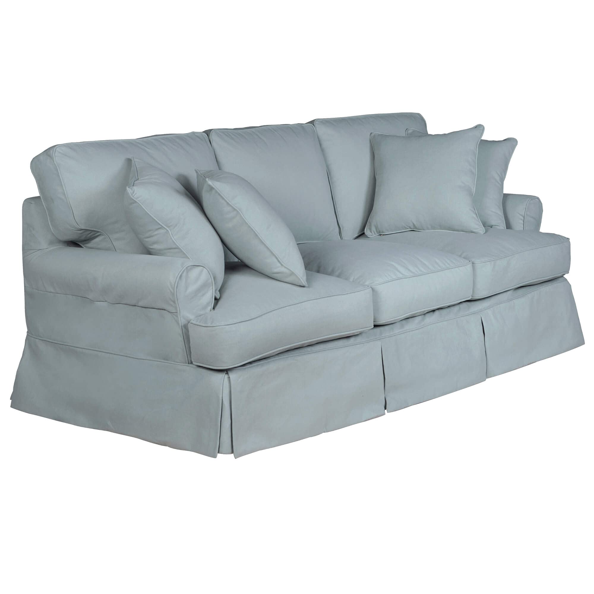 Sunset Trading Horizon Sofa Slipcover - Adjustable Stretchable Furniture Cover, Aqua Blue - Perfect for Living Room, Sectional, Loveseat & Recliner Protection
