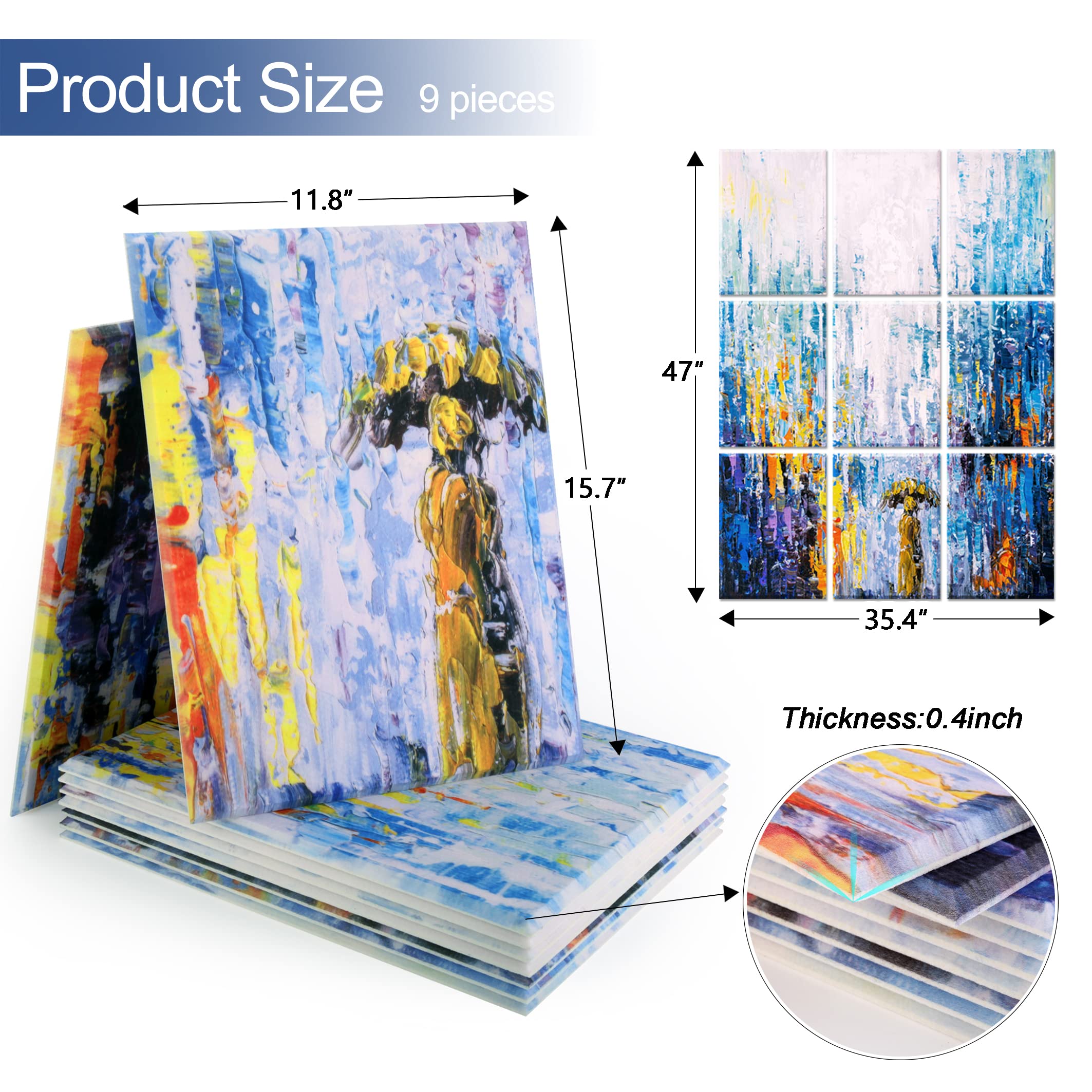 9 Pack Acoustic Wall Panels 35