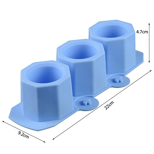 2-Pack Geometric Flower Pot Molds for Succulents - DIY Concrete Ceramic Craft Casting Molds, Candle Holders & Ice Shot Glasses - Perfect for Home Decor, Gardening & Party Use