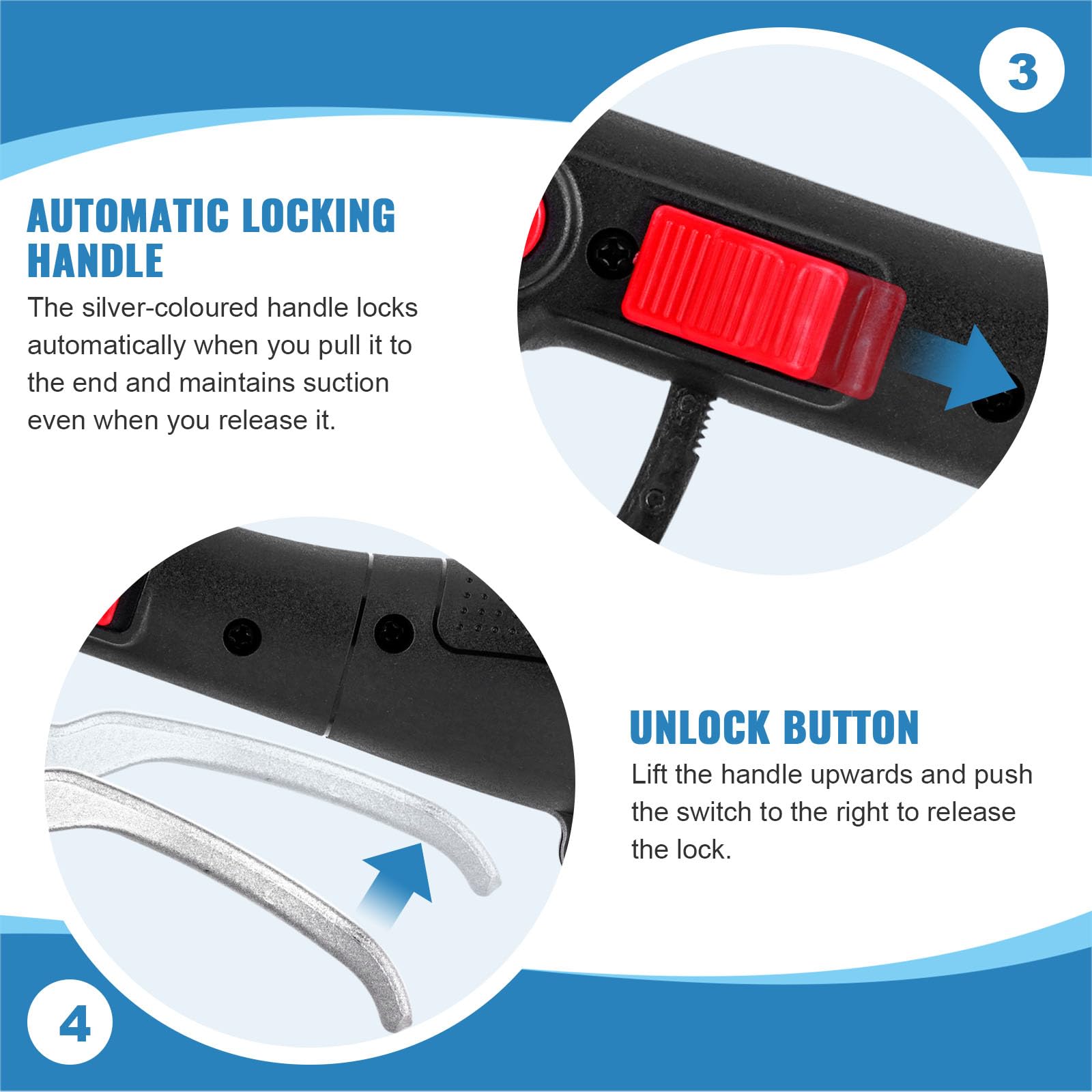 MXBAOHENG 6-Speed Tile Vibrator 19000VPM 4500mAh with Suction Cup, 100kg Load Capacity for 30-120cm Ceramic Tiles (2 Batteries Included) - Perfect for Tile Installation, Renovation & DIY Projects