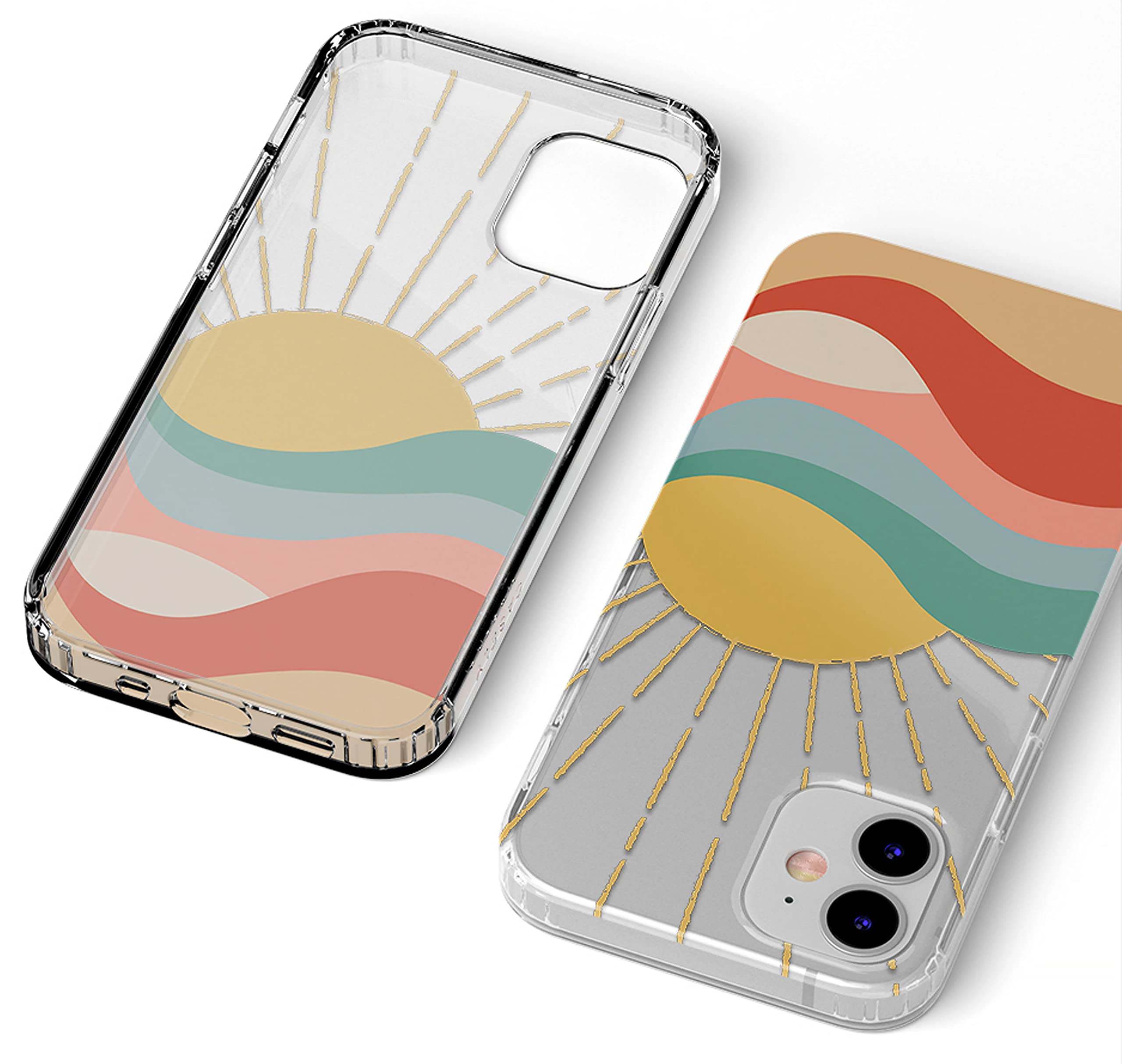 Casely iPhone 11 Case - Colorblock Sunset Design | Shockproof Protective Phone Cover for Women | Perfect for Beach, Travel & Everyday Use