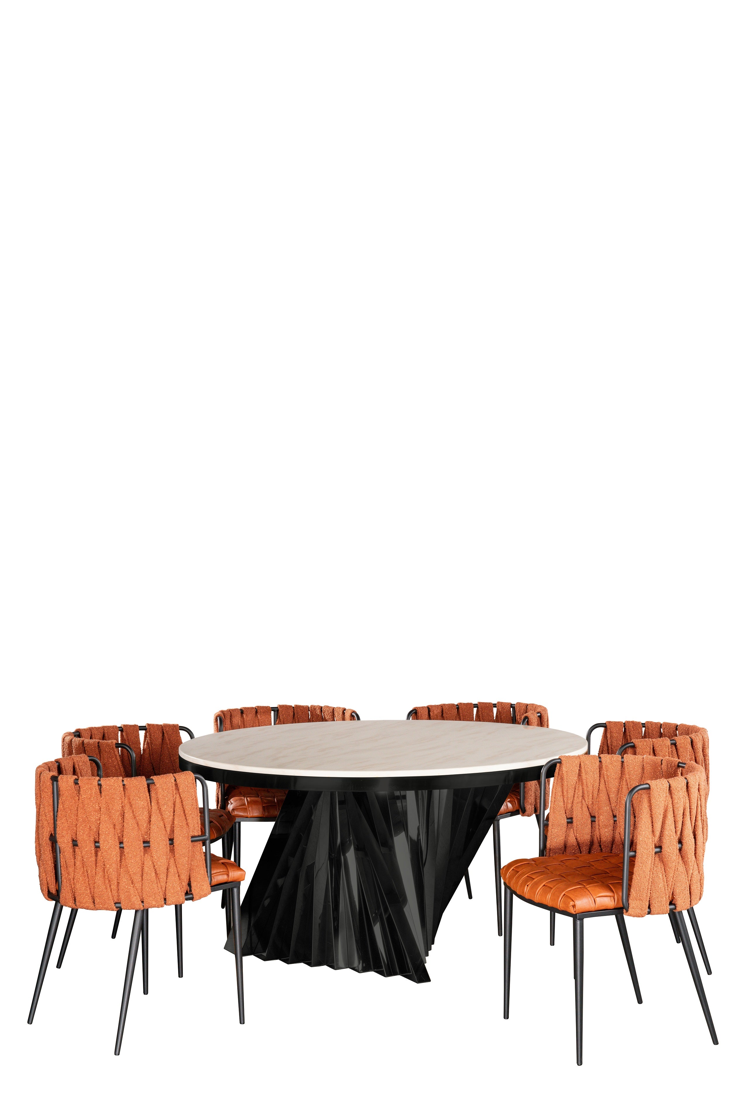 Milano Dining Chair in Orange - Modern Upholstered Accent Chair for Kitchen, Dining Room & Office - Comfortable & Stylish Seating Solution