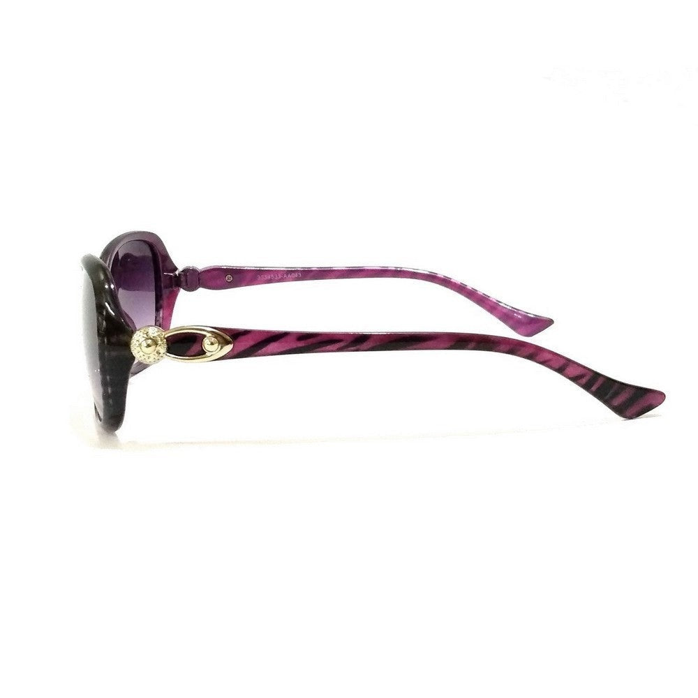 Stylish Purple Sunglasses for Women - Trendy UV Protection Shades EA7555PR - Perfect for Outdoor Activities, Beach, and Fashion
