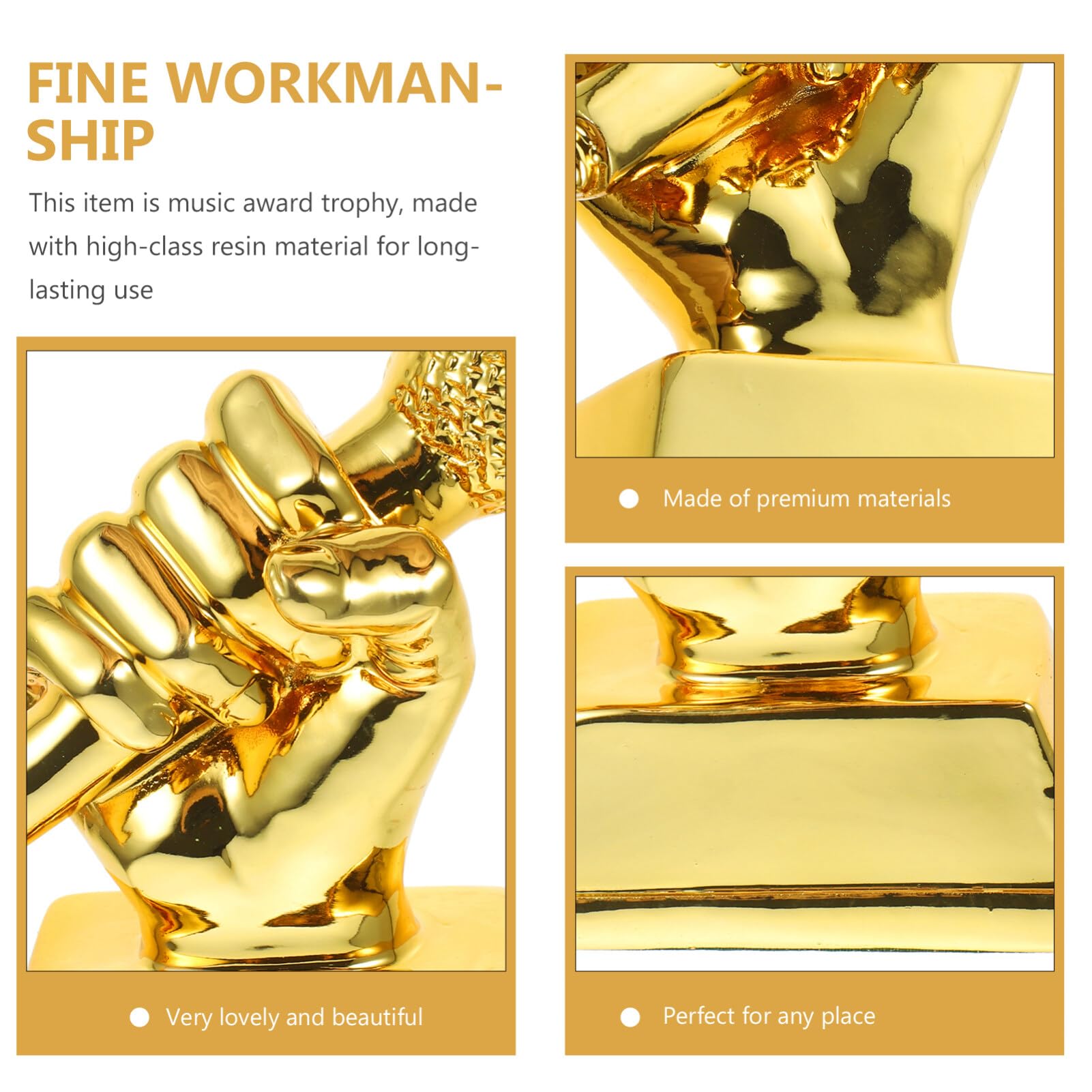 Happyyami Golden Singing Competition Trophy with Small Microphone - Award Cup for Music Contests, Karaoke Events & Talent Shows - Perfect for Winners, Performers & Singers
