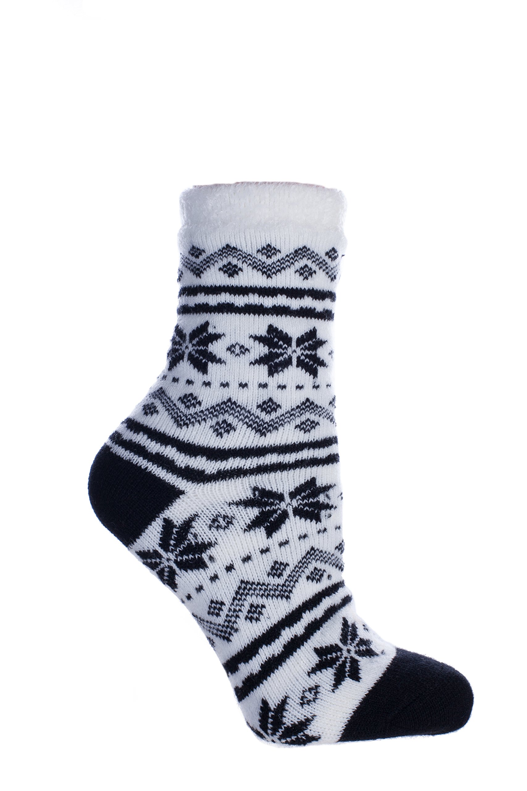 Cozy Women's Double Layer Slipper Socks - Warm Fuzzy Indoor/Outdoor House Shoes for Winter Comfort - Perfect for Lounging, Yoga & Cold Floors