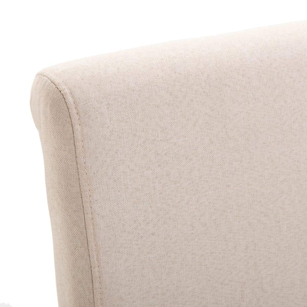 Modern Dining Chairs Set of 4 - Padded High Back Cream Fabric Kitchen & Living Room Chairs - Comfortable Side Dining Room Chairs for Home, Restaurant & Office Use