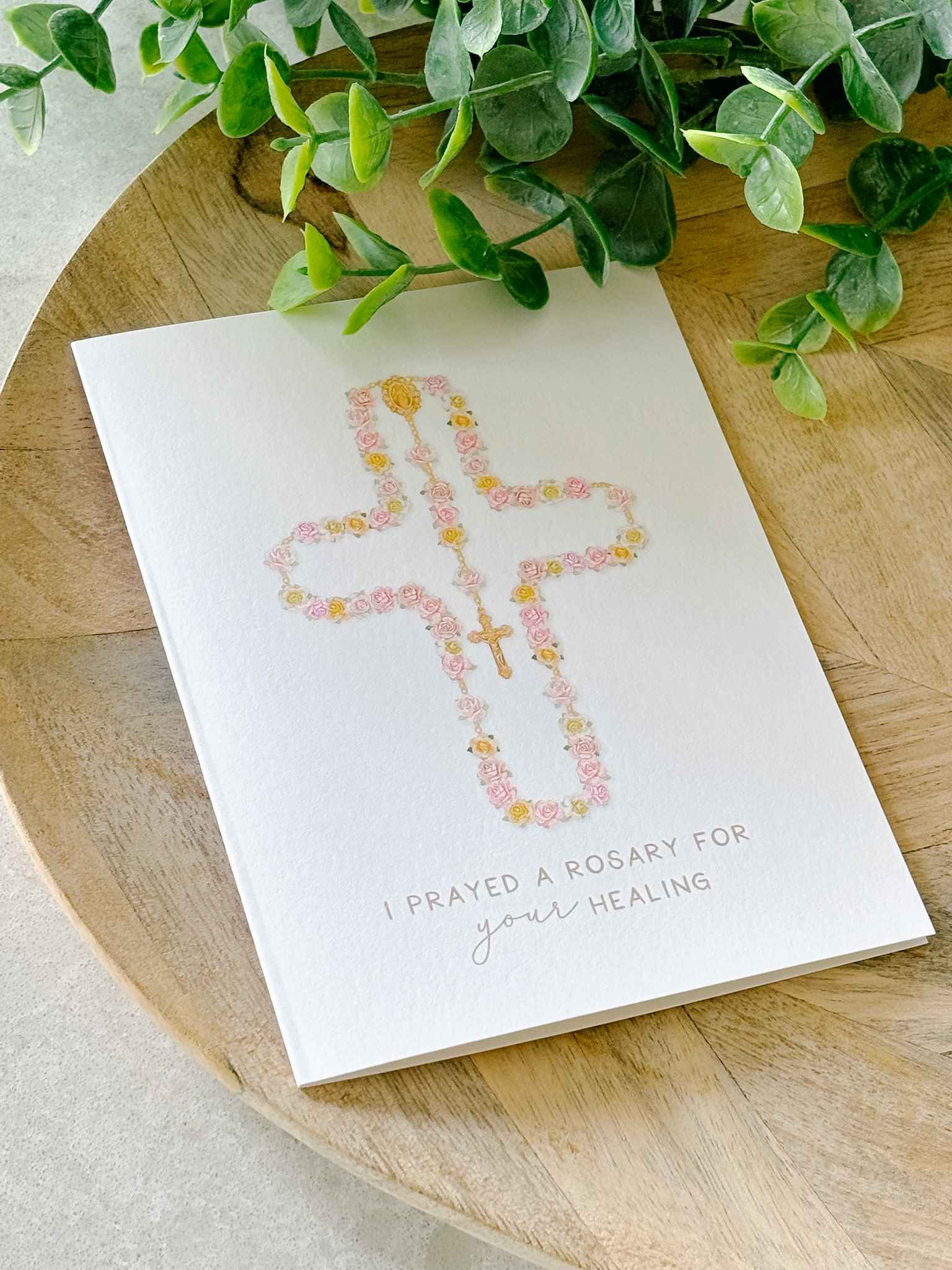 Set of 4 Healing Rosary Prayer Cards - Religious Catholic Gifts for Comfort, Meditation & Spiritual Protection - Perfect for Home Altar, Prayer Groups & Personal Devotion