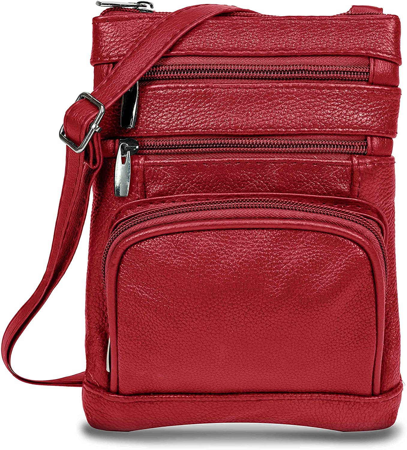 Krediz Genuine Leather Crossbody Bags for Women - Adjustable Strap, Multiple Pockets, Soft & Durable - Perfect for Travel, Shopping & Everyday Use