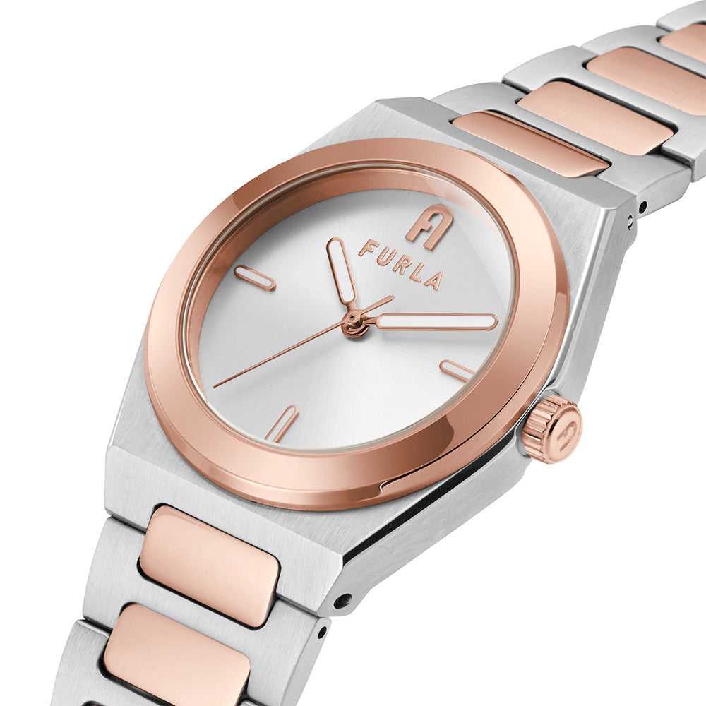 Furla WW00014001L5 Tempo Mini Two-Tone Women's Watch - Elegant & Stylish Accessory for Everyday Wear & Special Occasions