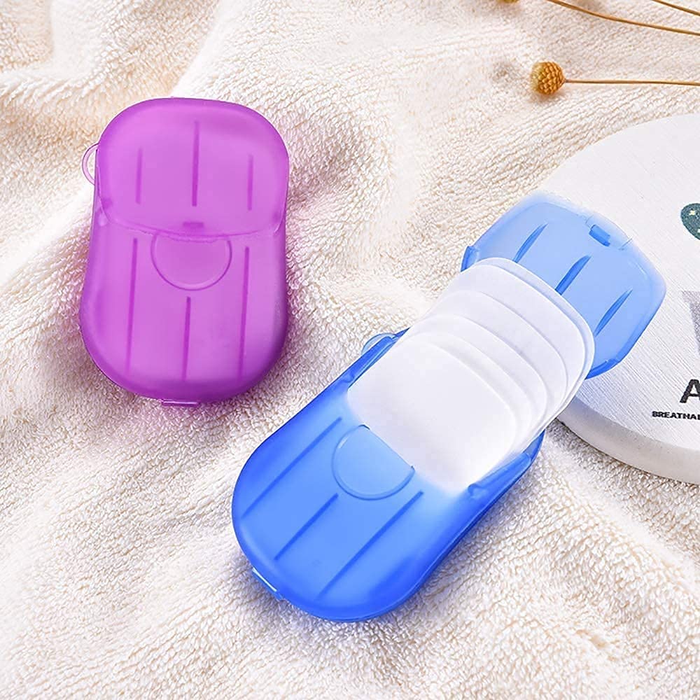 MAPPERZ Travel Paper Soap Strips - Portable Disposable Foaming Hand Wash for Camping, Hiking & Outdoor Activities (2-Pack Box) | Eco-Friendly & Convenient Cleaning Solution