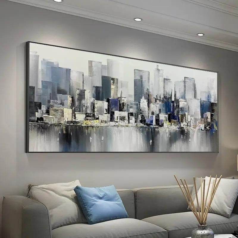 Urban Landscape Painting #UL 007 - Modern Wall Art for Home & Office Decor - Perfect for Living Room, Bedroom or Workspace