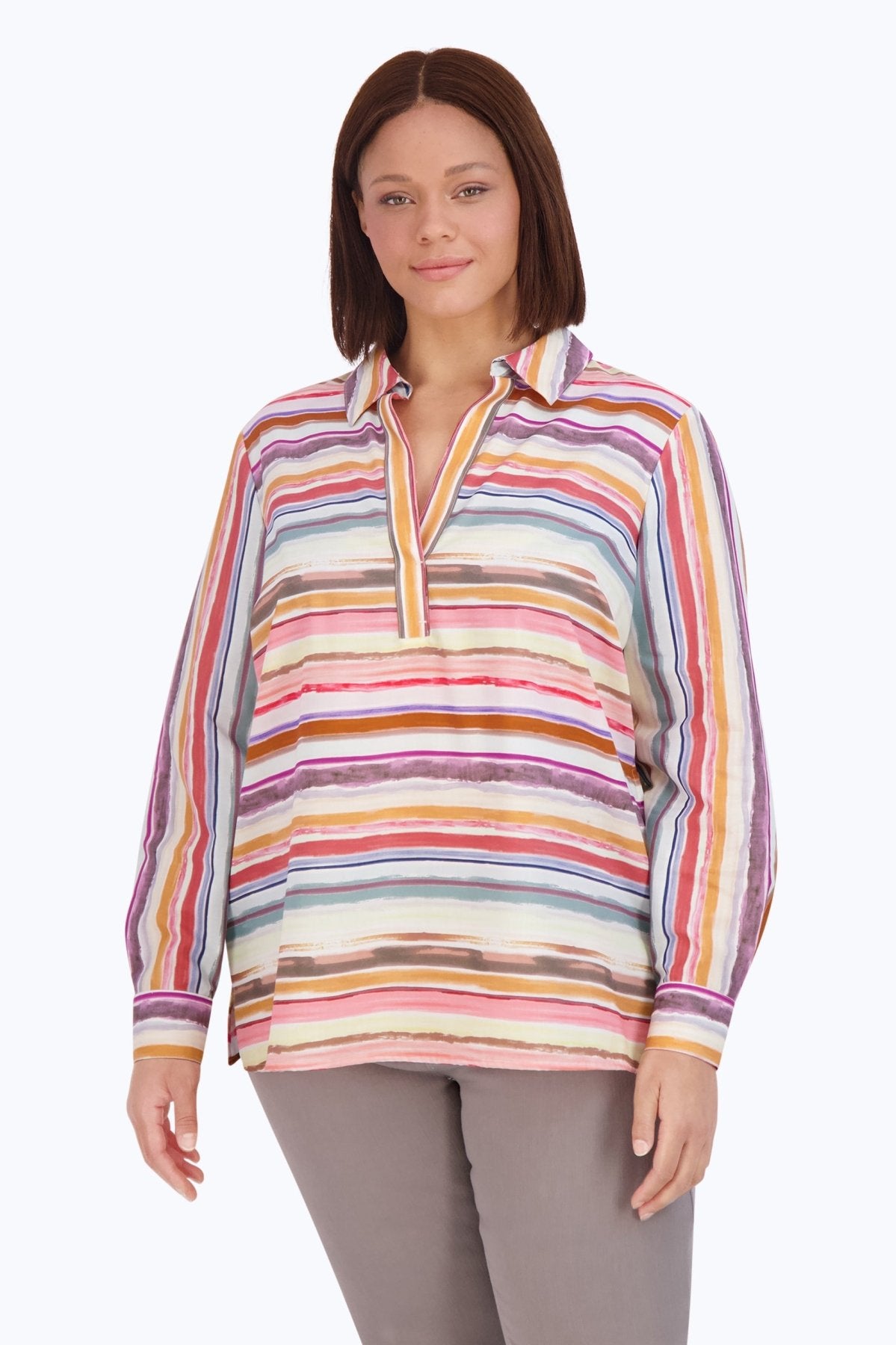 Multi Watercolor Stripe