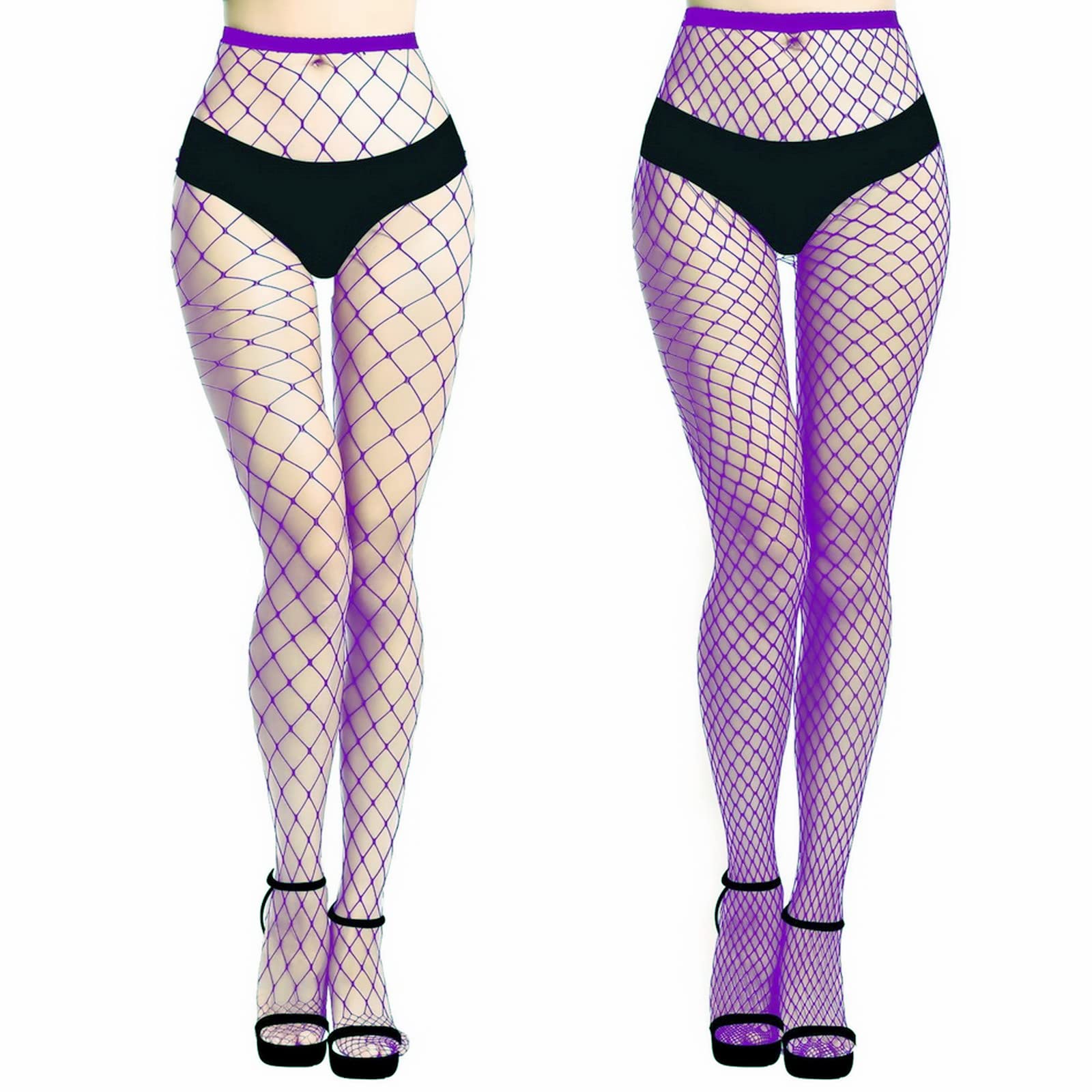 Sparkly Rhinestone Fishnet Tights for Women - High Waist Sexy Stockings for Party, Halloween, Cosplay & Nightclub Outfits