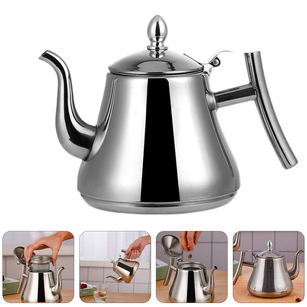 DOITOOL 1pc Stainless Steel Tea Kettle - Fast Boiling Water Kettle for Home, Office & Camping - Perfect for Tea, Coffee & Hot Water Needs
