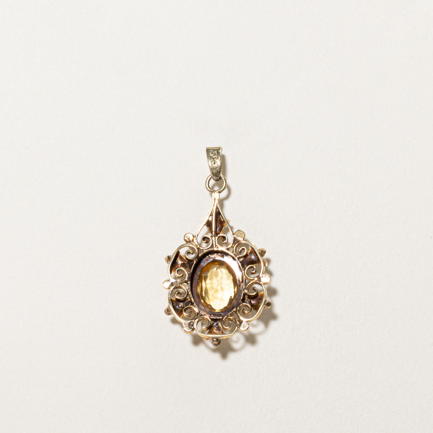 Vintage Citrine Pendant Necklace - 1.50 Carat Natural Citrine Gemstone Jewelry for Women | Perfect Gift for Birthday, Anniversary & Special Occasions