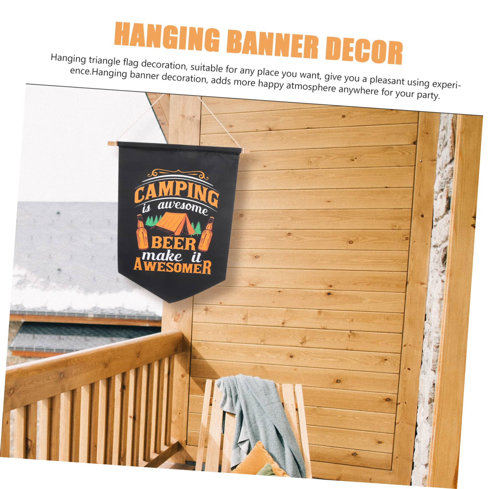 BESPORTBLE 3-Piece Chic Camping Pennant Set - Outdoor Hanging Banner for Camping, Garden, Trailer & RV Decor - Perfect for Backyard, Patio, and Picnic Decorations