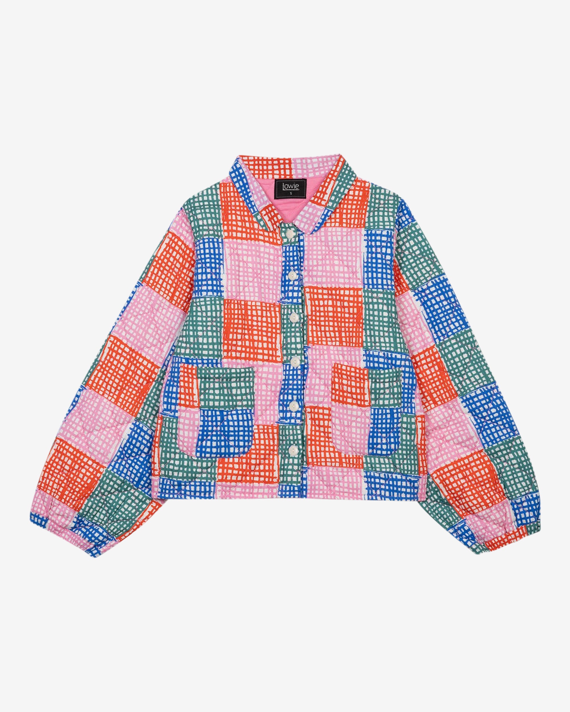 Lowie Grid Check Quilted Jacket for Women - Stylish Winter Coat with Warm Quilted Design - Perfect for Outdoor Activities, Casual Wear, and Cold Weather Fashion