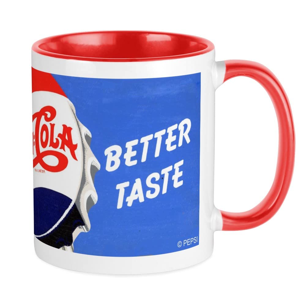 Pepsi Ceramic Coffee Mug 11 oz - Insulated Tea Cup with Handle, Perfect for Hot Drinks, Office, Home & Gifts - Officially Licensed Pepsi Merchandise