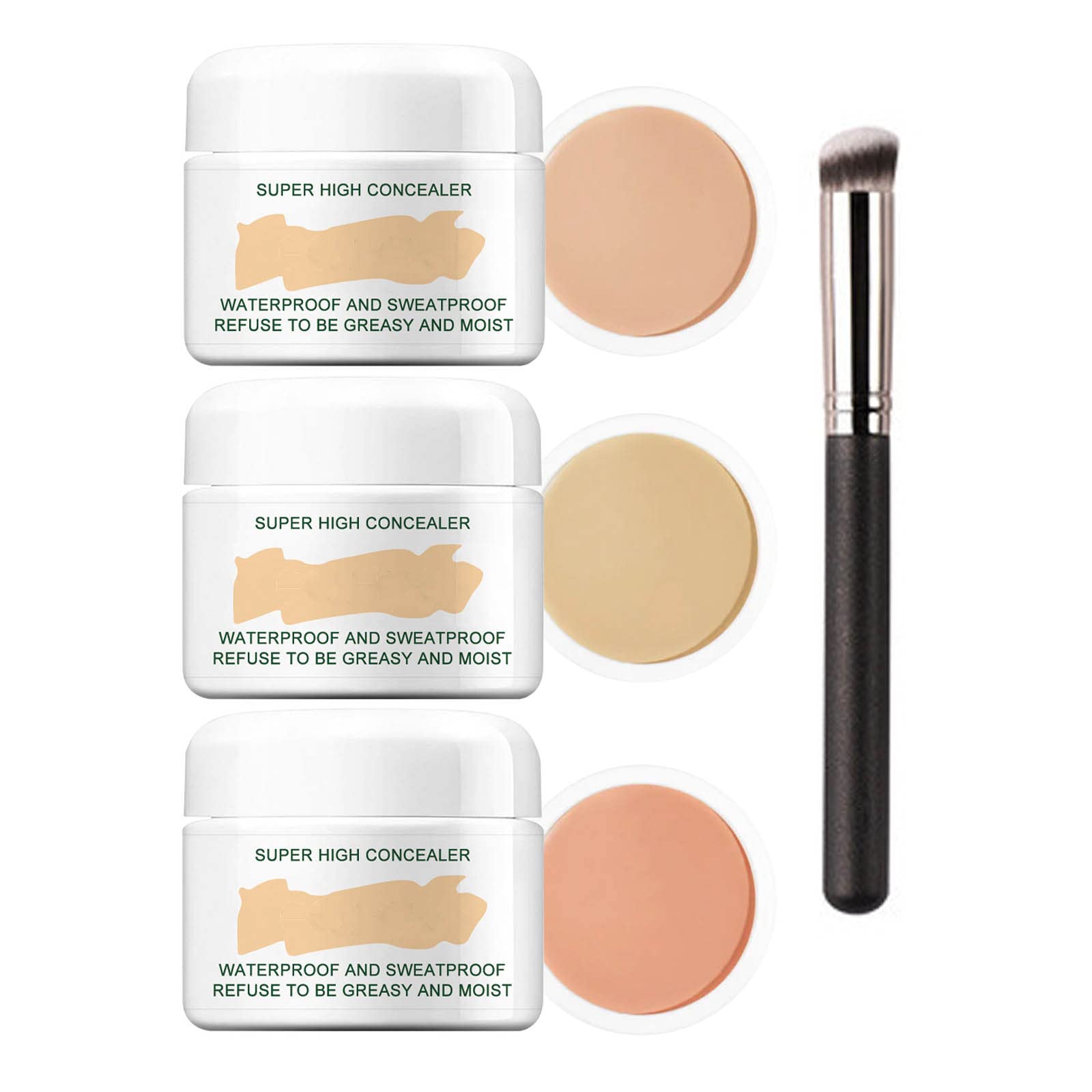 Long-Lasting Waterproof Concealer Makeup - Full Coverage, Moisturizing & Brightening Contour Concealer for Dark Circles & Blemishes | Perfect for Daily Makeup, Photo Shoots & Special Occasions