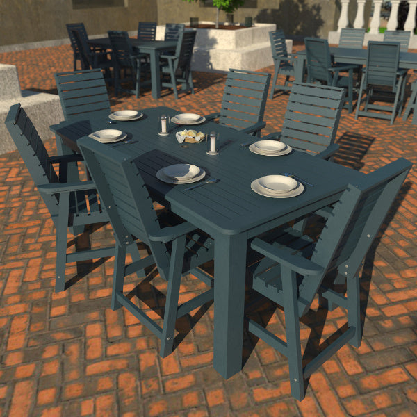 Glennville 7-Piece Counter Height Dining Set - Modern Kitchen & Breakfast Nook Table with Chairs for Small Spaces