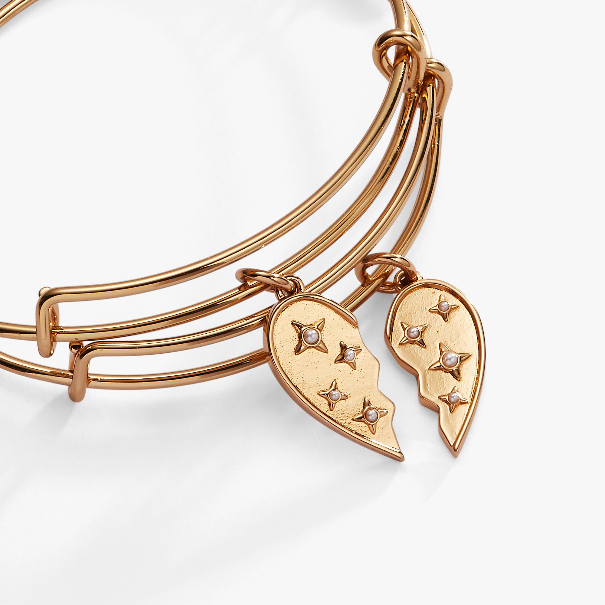 Best Friend Heartbreak Bangle Set of 2 - Matching Broken Heart BFF Bracelets for Women - Perfect for Breakup Gifts, Friendship Jewelry & Sisterhood Tokens (Ideal for Valentine's Day, Galentine's or Sympathy Gifts)