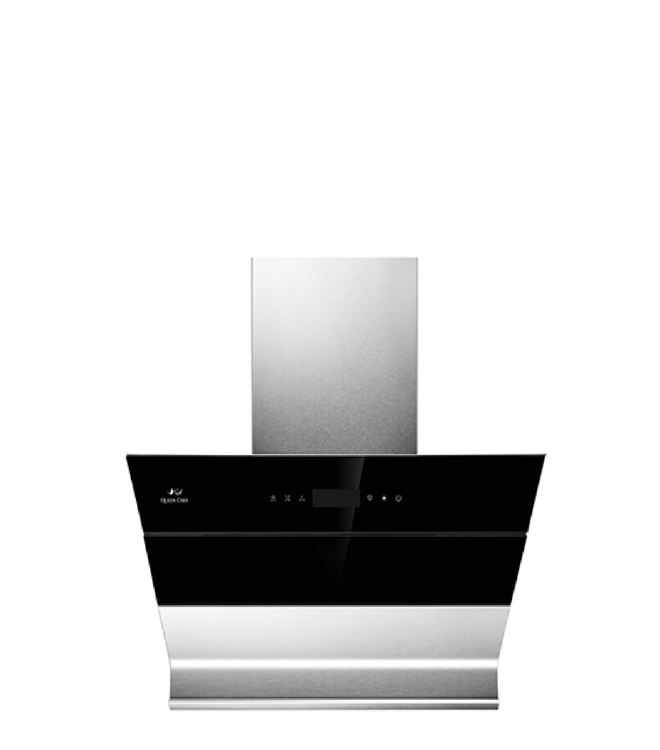 Queenchef 90cm Black Glass Range Hood - Modern Kitchen Ventilation for Stove, Island & Cooktop - Decorative & Functional 2020 Design