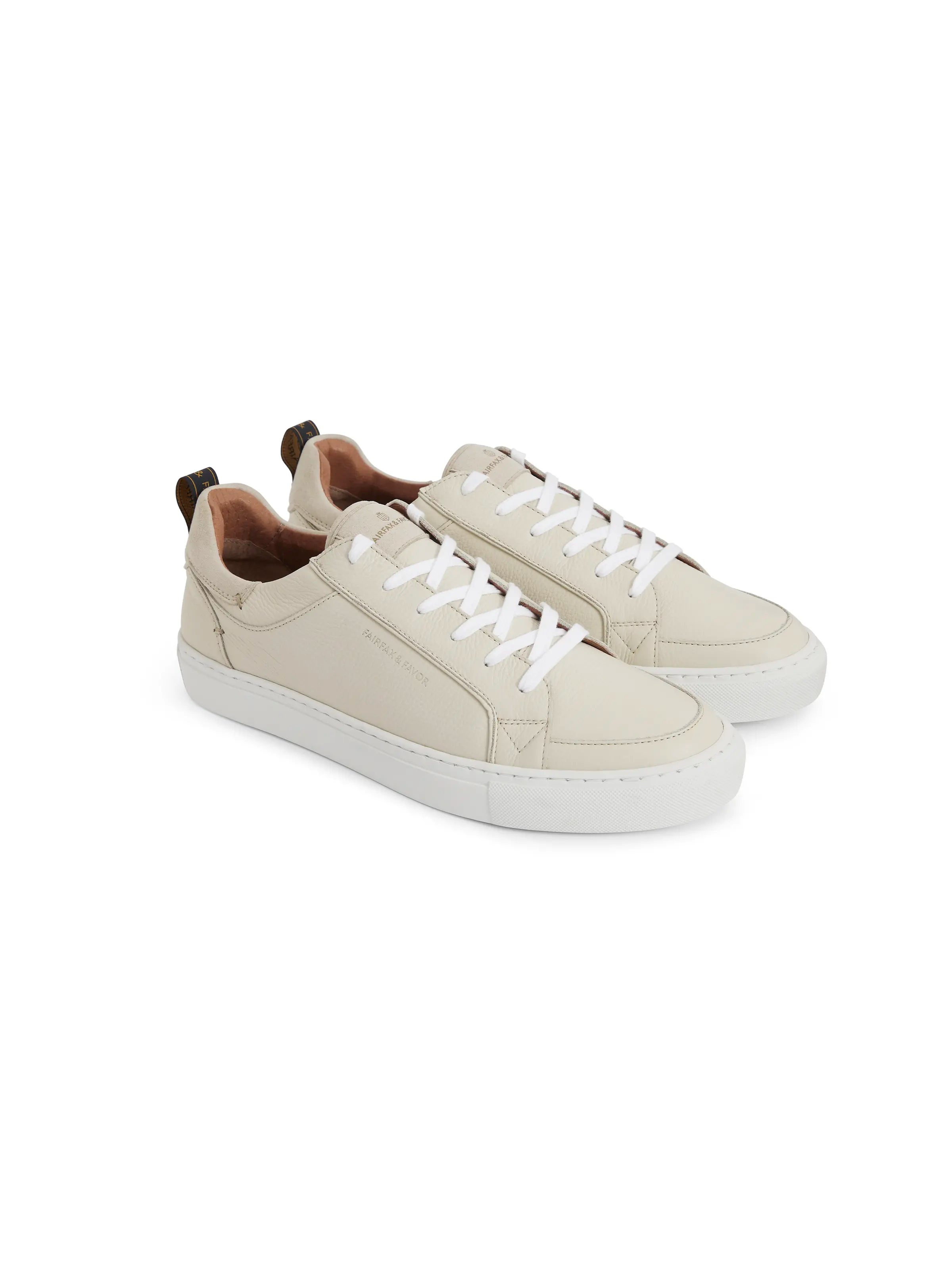Burlington Trainer Off White Leather Sneakers - Comfortable Casual Shoes for Men & Women | Perfect for Walking, Running & Everyday Wear