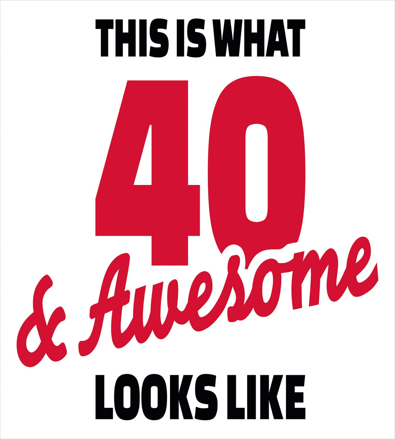 Ambesonne 40th Birthday Duvet Cover Set - 3 Piece California King Bedding with 2 Pillow Shams | Funny 40th Birthday Slogans in Pink, Black & White | Perfect for Adult Birthday Gifts & Humorous Bedroom Decor