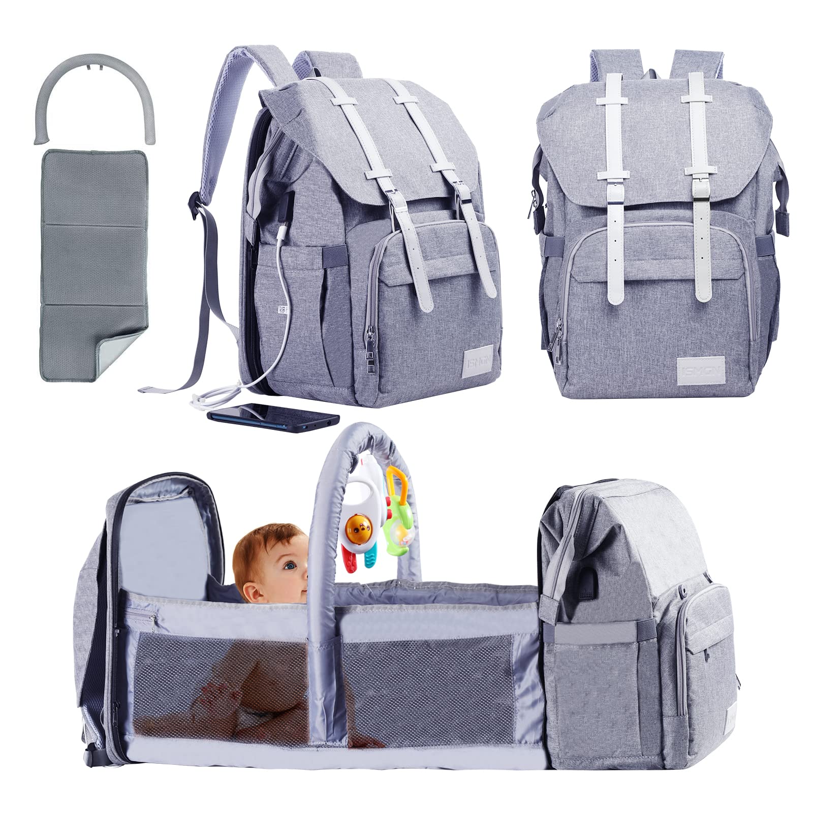 Baby Diaper Backpack with Changing Station - for Boys & Girls Travel
