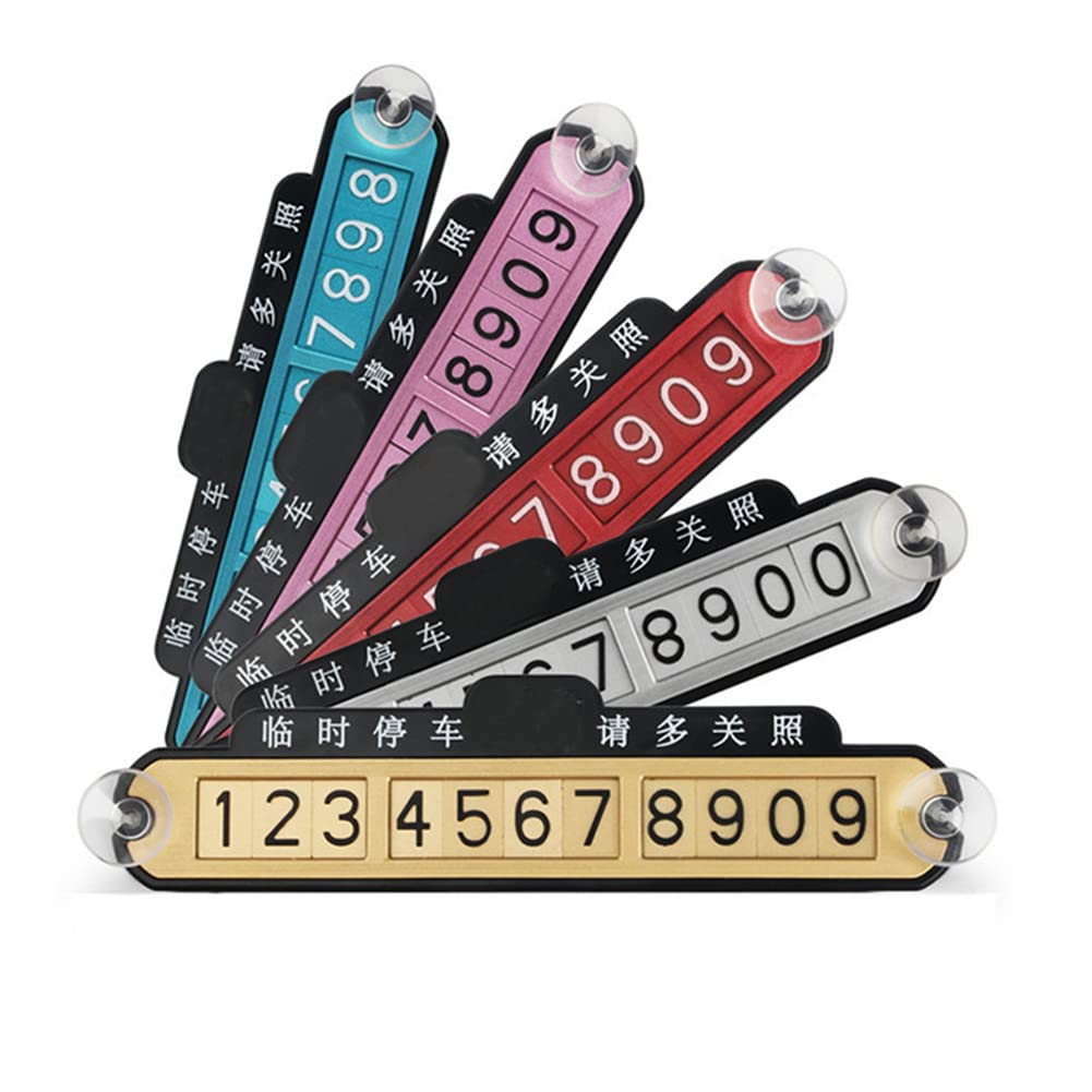 Luminous Temporary Parking Sign with Suction Cup - Car Phone Number Plate for Quick Stop, Non-Blocking Visibility - Perfect for Street Parking, Valet, and Delivery Drivers