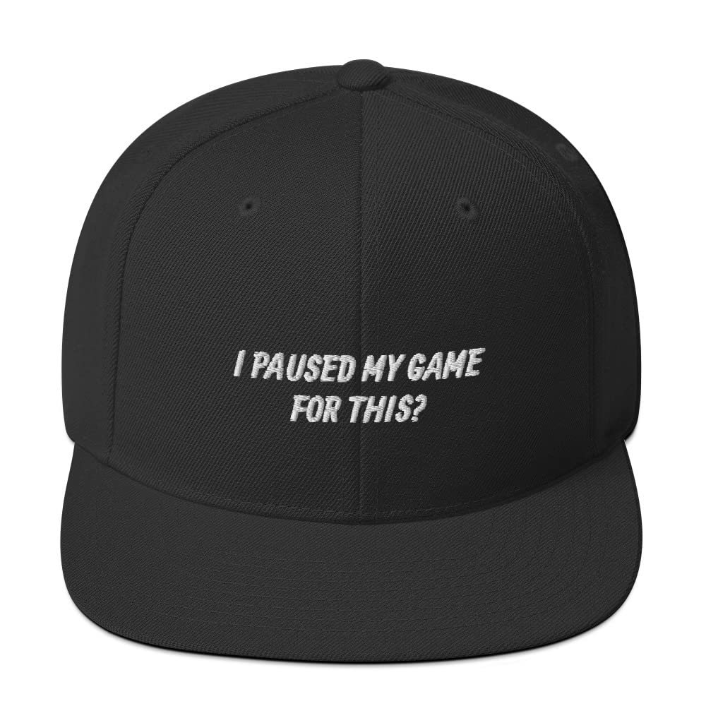 Funny Embroidered Adjustable Snapback Hat - Perfect Video Game Gift for Gamers - Great for Gaming Sessions, Cosplay & Everyday Wear