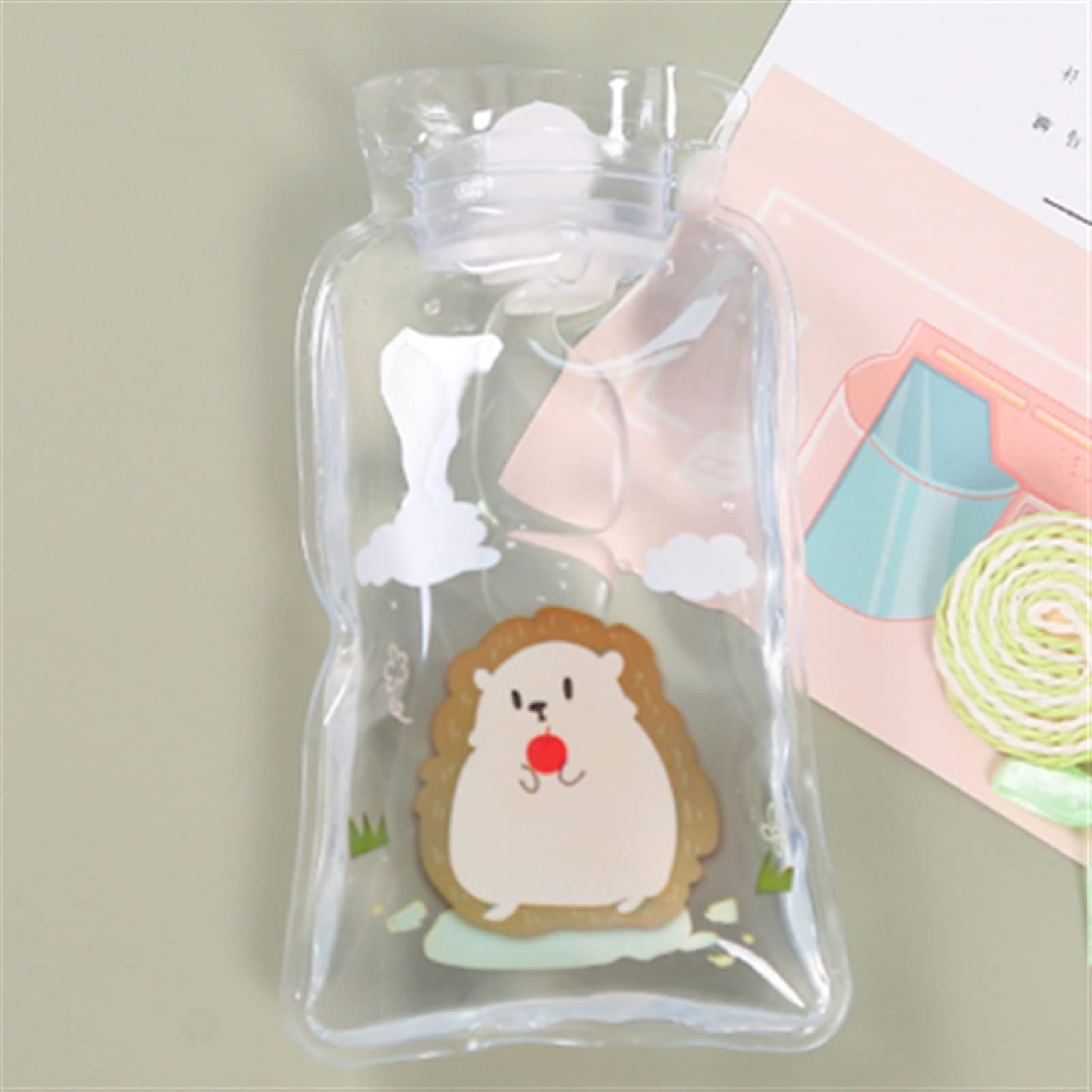 XIAOKUGUA Color Changing Cartoon Hot Water Bottle - Mini Portable Hand Warmer for Kids & Adults, Perfect for Cold Weather, Travel & Home Use (Color: C)