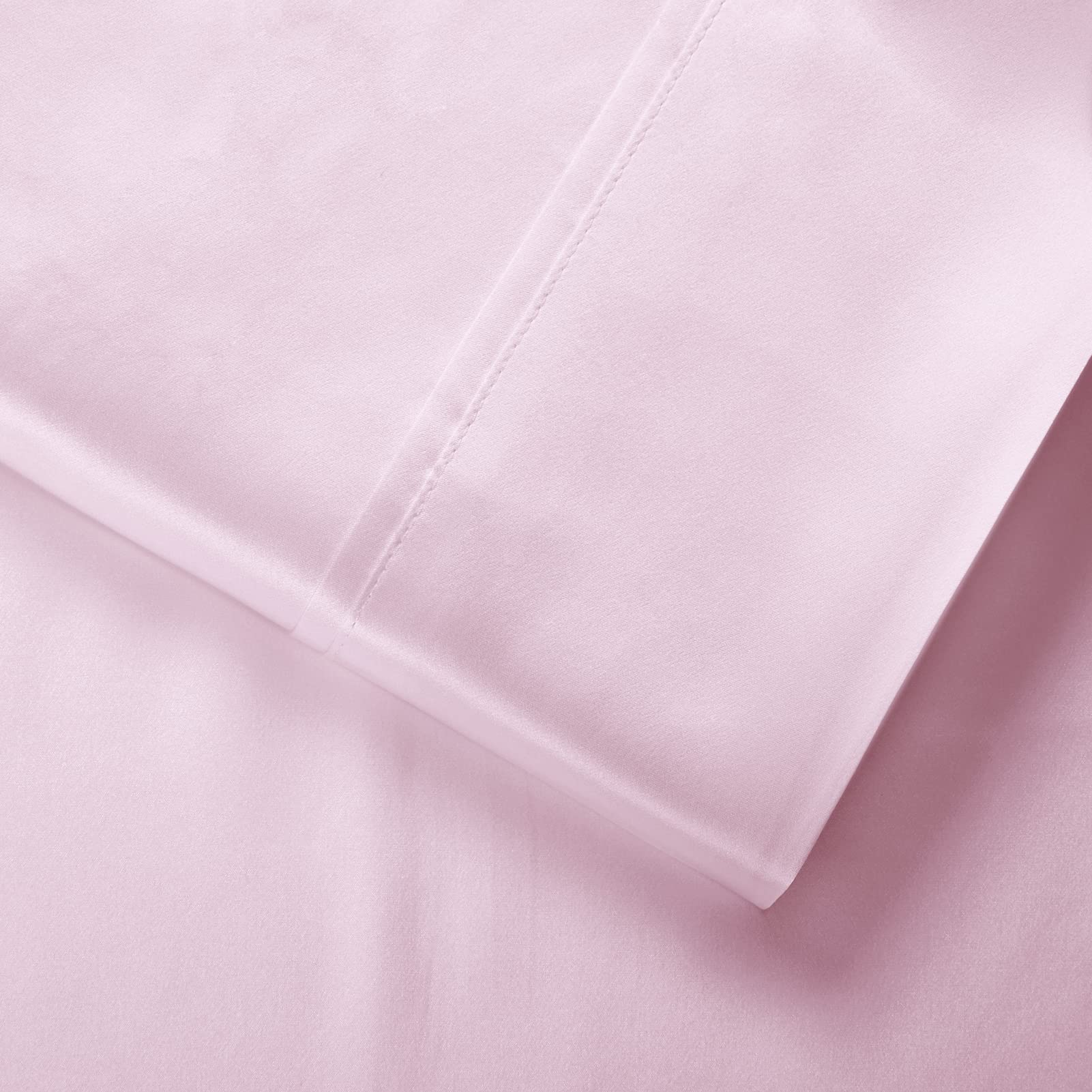 Luxury Silk Satin Sheets Set - California King Size with Deep Pockets | Cooling, Soft & Hypoallergenic Bedding | Perfect for Hot Sleepers & Allergy Sufferers | Pink Satin Sheets for Elegant Bedroom Decor