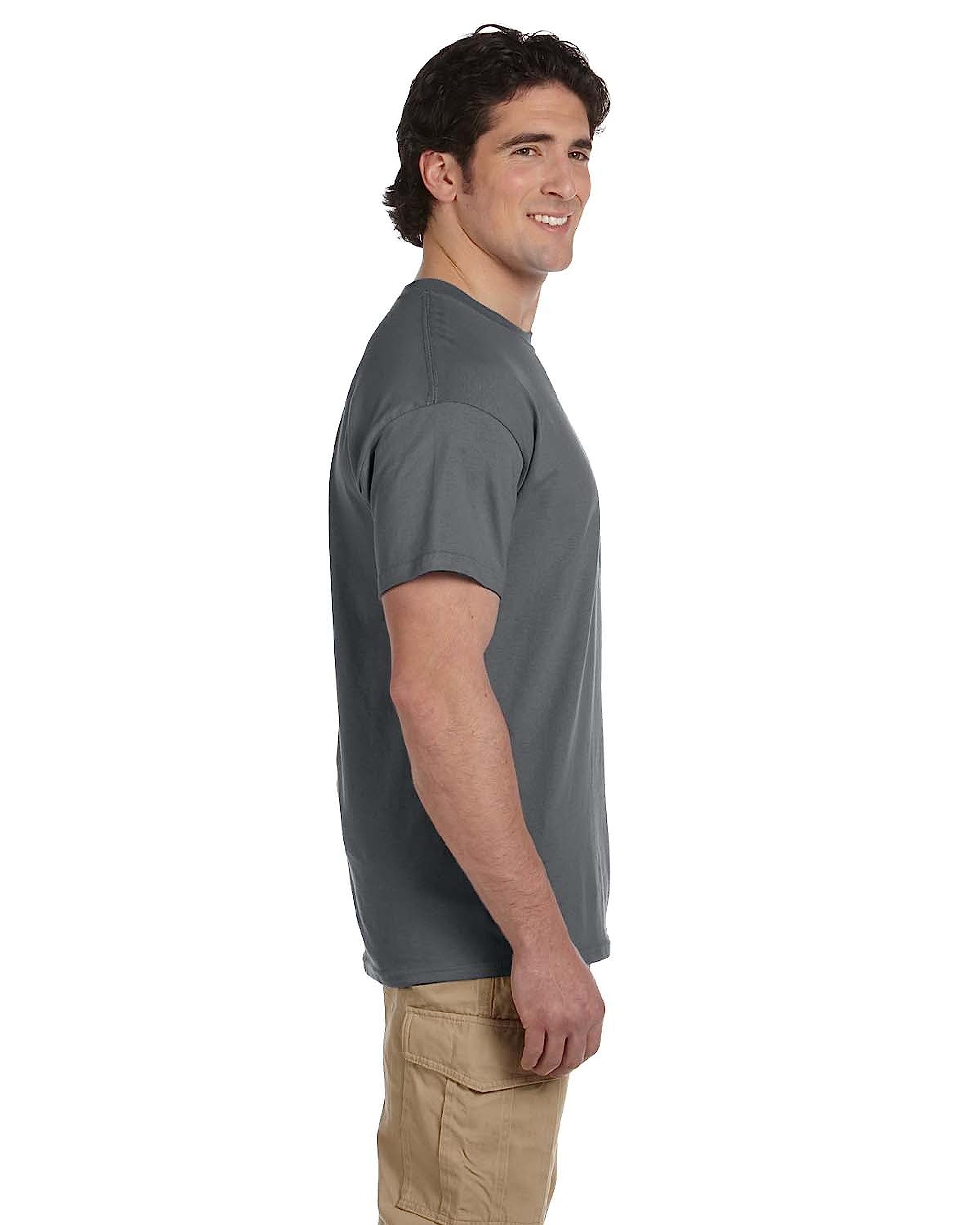 Fruit of the Loom Men's Lightweight Cotton T-Shirts - Short & Long Sleeve Comfortable Casual Tees for Everyday Wear, Workout, and Layering