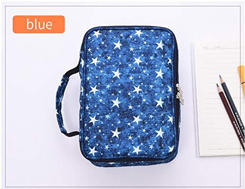 Cobaka Arts Student Pencil Case Holder - Star Design Pouch for Pens, Colored Pencils, Crayons & Markers - School & Office Supply Organizer for Kids & Adults (Five Pointed Star) - Perfect for Backpack, Desk & Travel Organization