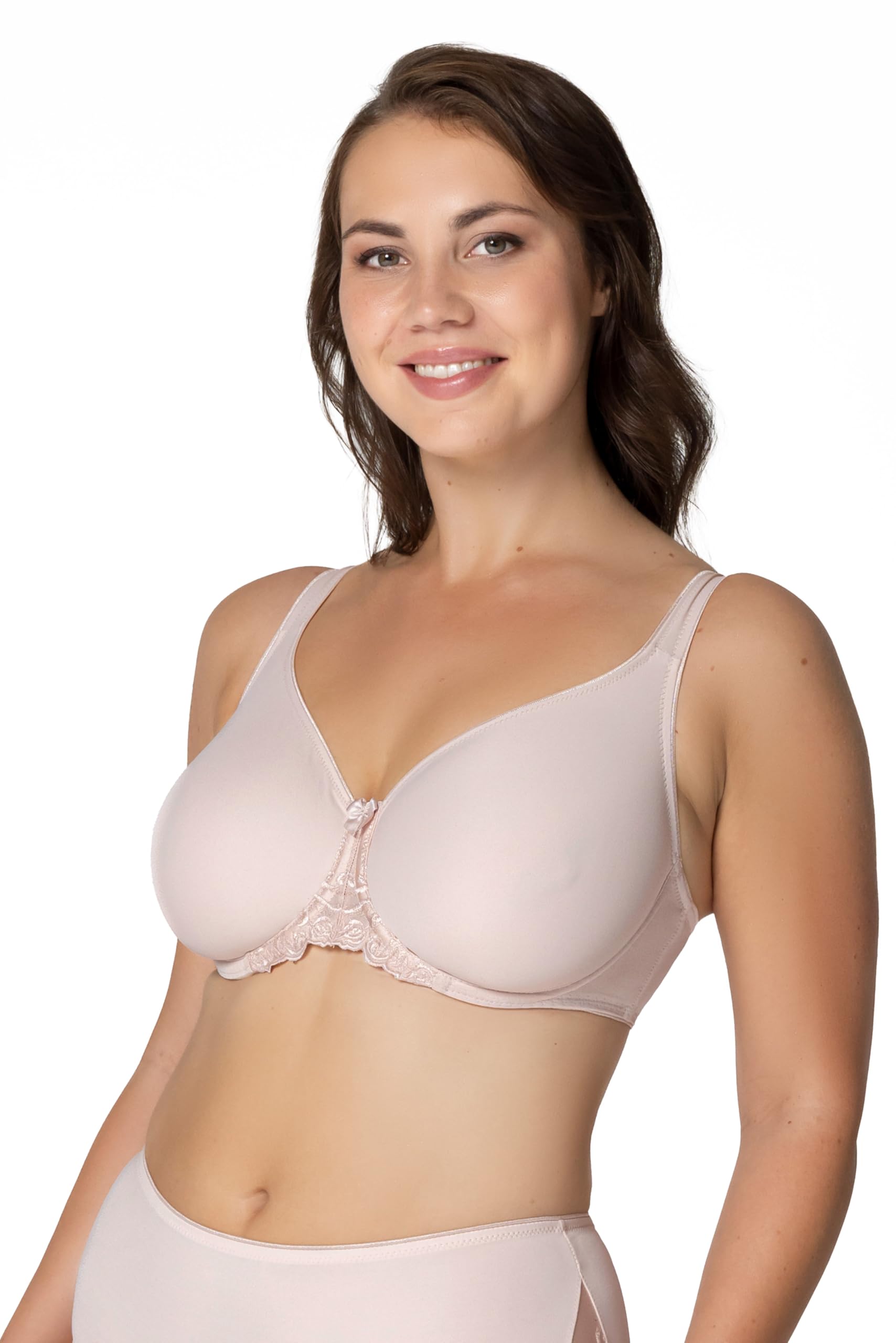 Rosme Women's Unpadded Bra with Molded Cups - Comfortable Wireless Support for Everyday Wear | Perfect for Work, Yoga & Lounge | Collection Vija
