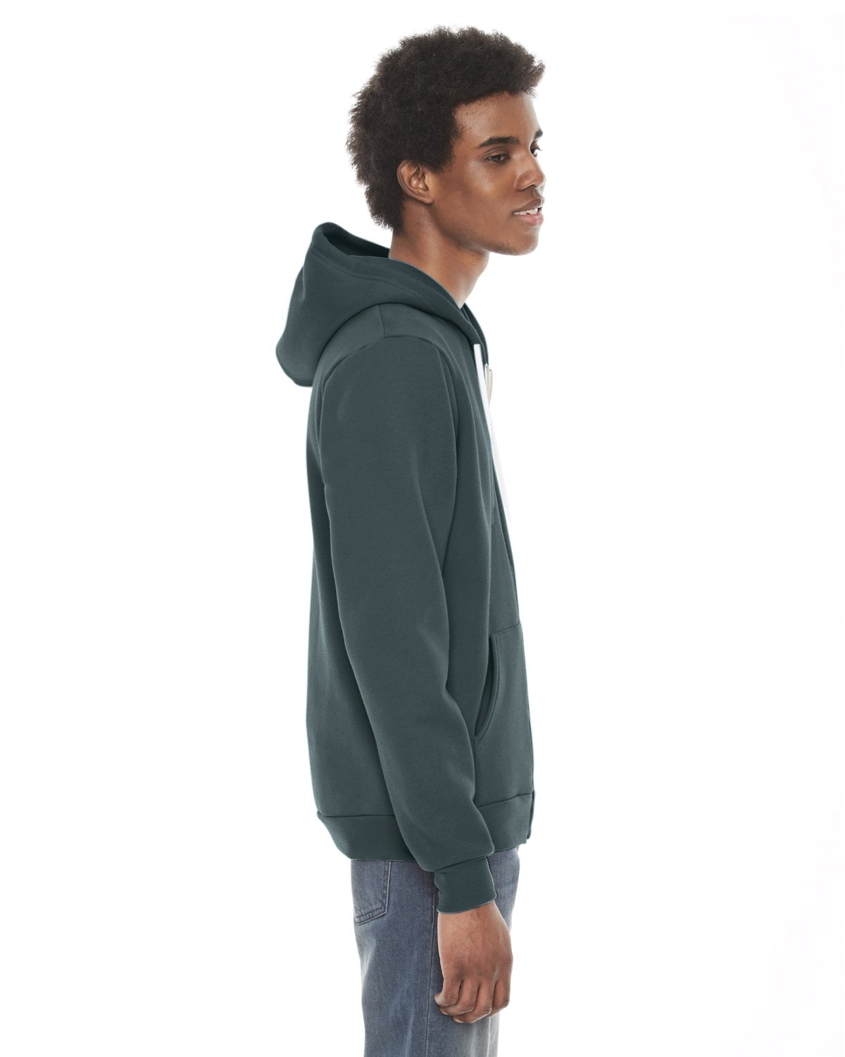 American Apparel Men's Flex Fleece Long Sleeve Zip Hoodie - Soft & Comfortable Pullover for Casual Wear, Gym & Outdoor Activities