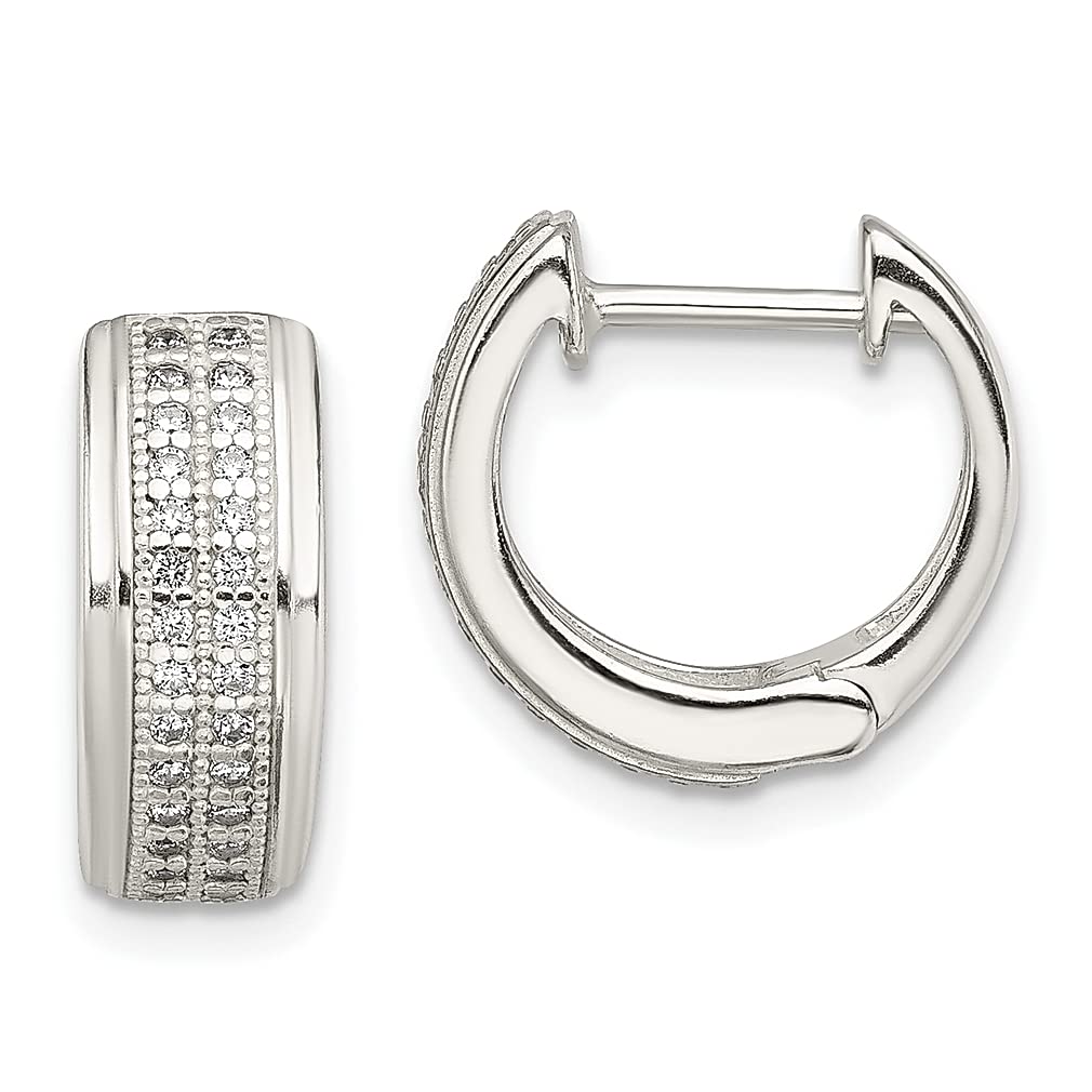 925 Sterling Silver Cubic Zirconia Hinged Hoop Earrings for Women | Elegant CZ Hoop Earrings Set | Fine Jewelry Gift for Her | Perfect for Parties, Weddings & Everyday Wear