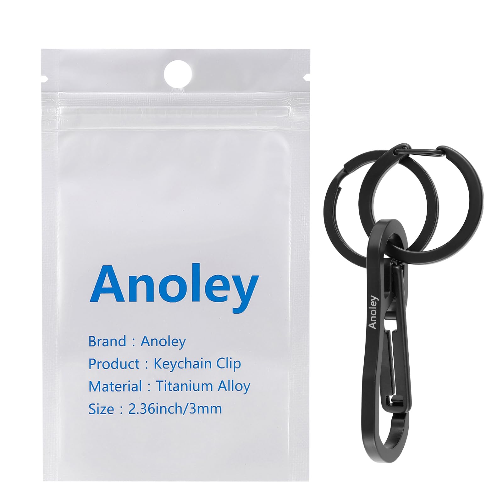 Alsmiley Titanium Retractable Carabiner Clip Keychain - Quick Release Hooks for Men & Women - Perfect for Outdoor Activities, Hiking, Camping & Daily Key Organization