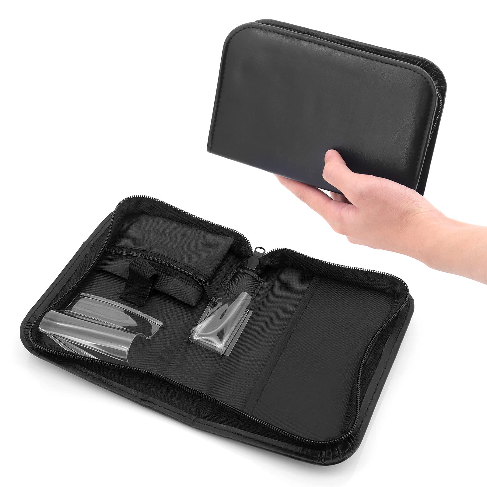 PU Leather Blood Glucose Meter Travel Case - Diabetic Supplies Organizer Pouch for One Touch Ultra 2 Meter & Accessories - Portable Storage Solution for Home, Travel & Daily Use