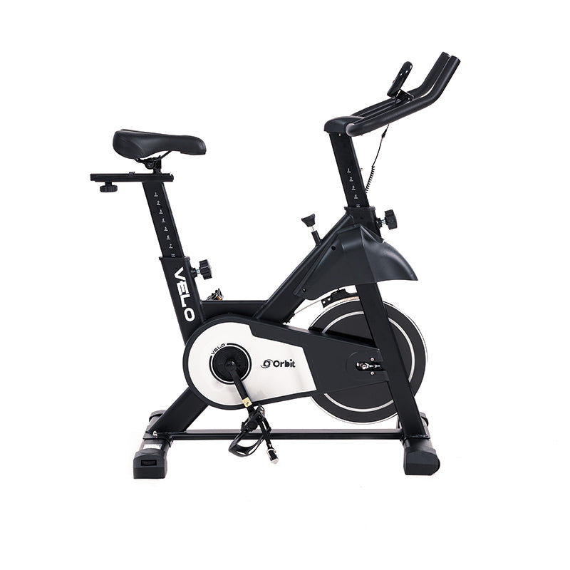 Orbit OSP061 Velo Spin Bike - Indoor Cycling Exercise Bike with LCD Monitor, Adjustable Resistance & Comfortable Seat for Home Gym Workouts - Perfect for Cardio, Weight Loss & Fitness Training
