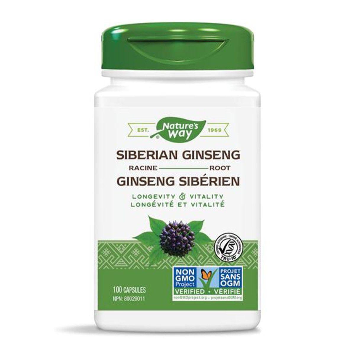 Nature's Way Siberian Ginseng 100 Capsules - Immune Support & Energy Booster Supplement for Stress Relief & Vitality - Perfect for Busy Professionals & Active Lifestyles