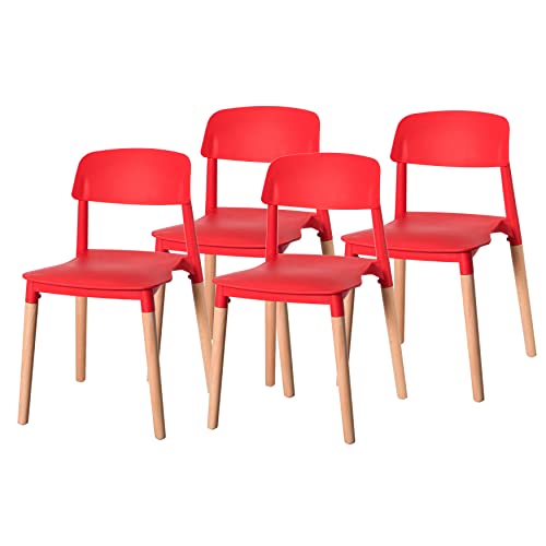 Set of 4 Red