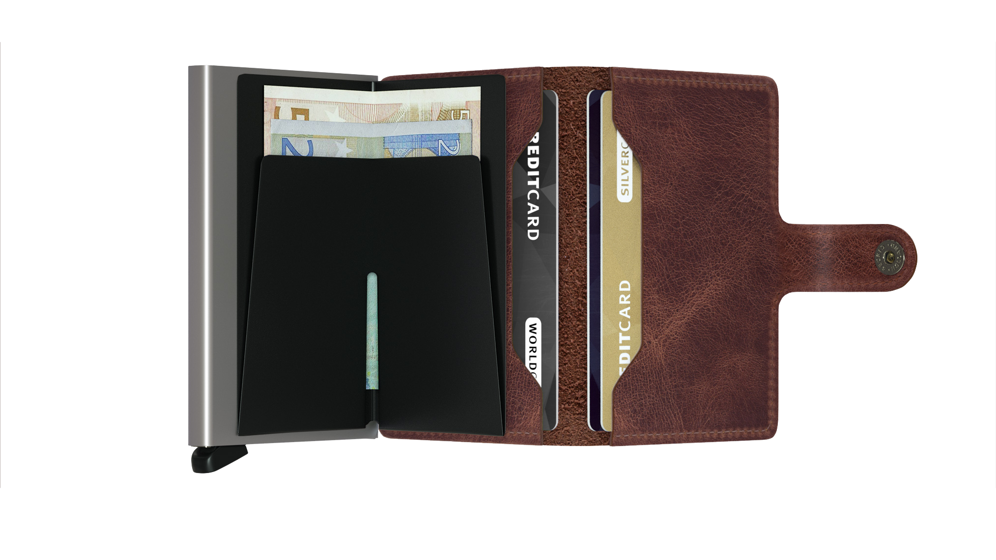 SECRID Vintage Leather Mini Wallet for Women & Men - RFID Blocking Slim Card Holder - Perfect for Travel, Business & Everyday Use
