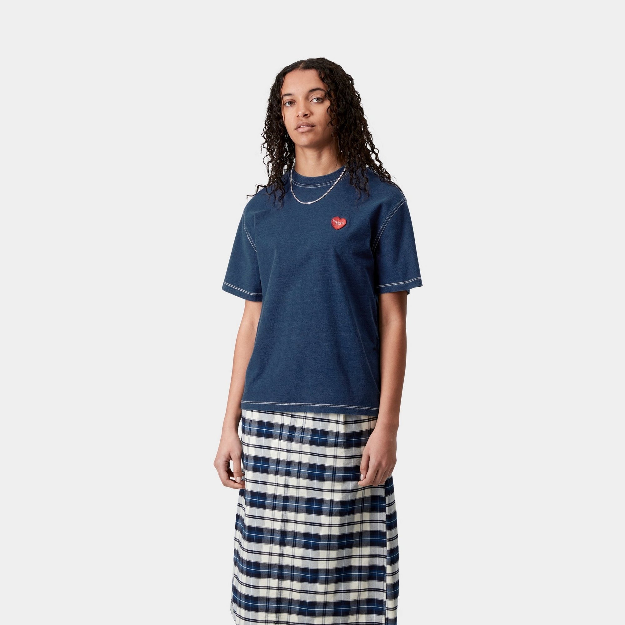Women's Ingo T-Shirt - Dark Blue Cotton Casual Tee for Everyday Wear | Perfect for Outfits, Lounge & Street Style