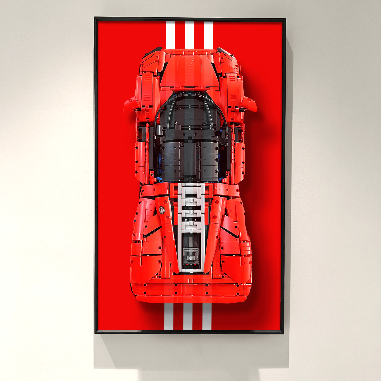 LEGO 42143 Technic™ Ferrari Daytona SP3 Wall Display Frame - Premium Showcase for Model Car Collection - Perfect for Home, Office & Gamer Room Decor