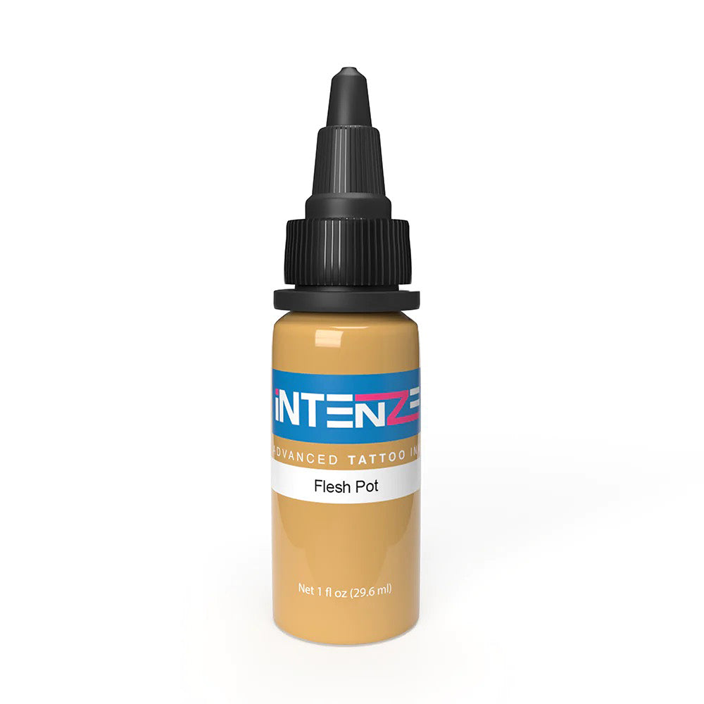 Intenze Tattoo Ink - Flesh Pot (Multiple Sizes Available) - Professional Tattoo Supplies for Artists & Beginners - Perfect for Realism, Portrait & Cover-Up Tattoos
