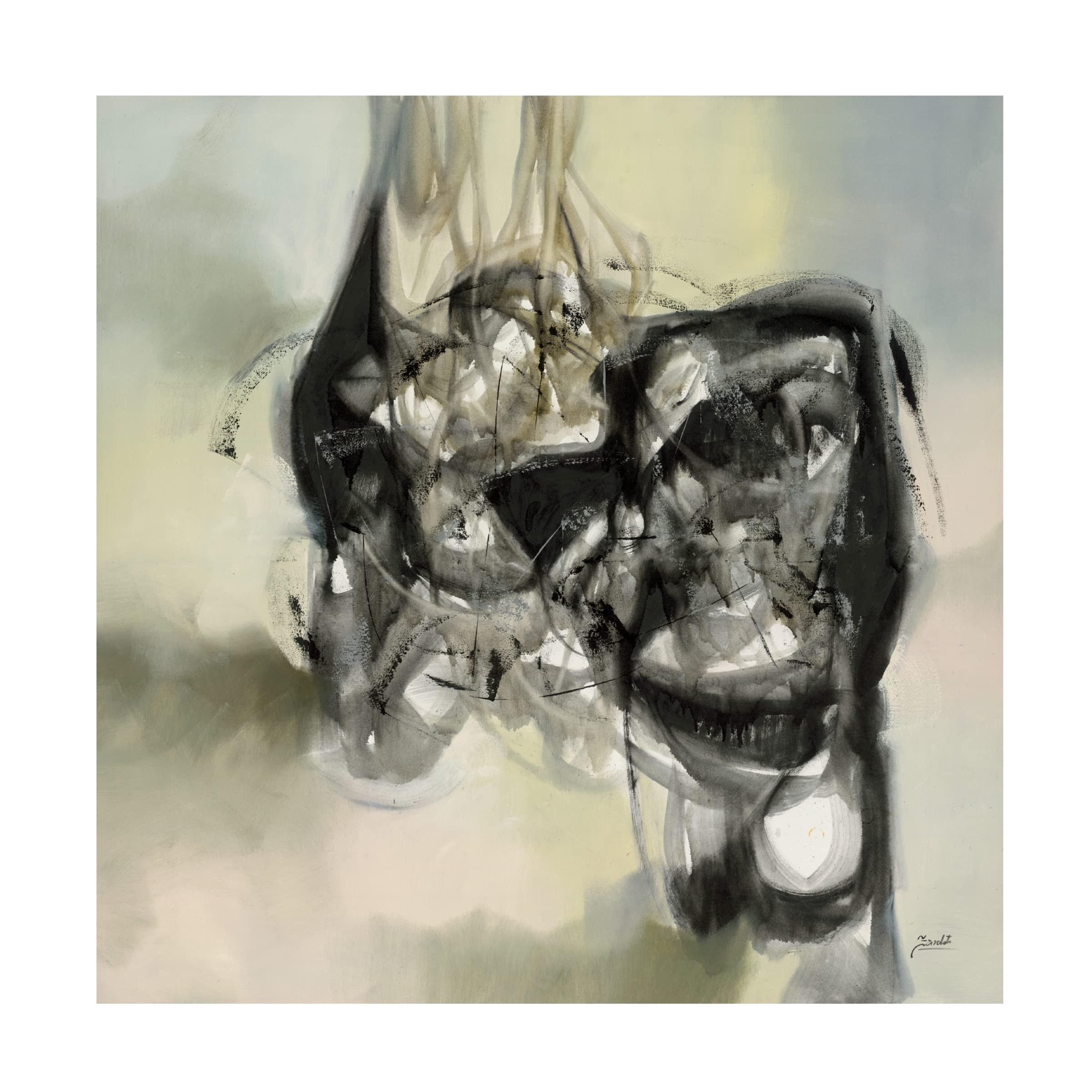 Trademark Fine Art 'Black Eye' Canvas Wall Art Print by Zavaleta - Modern Abstract Painting for Living Room, Bedroom & Office Decor
