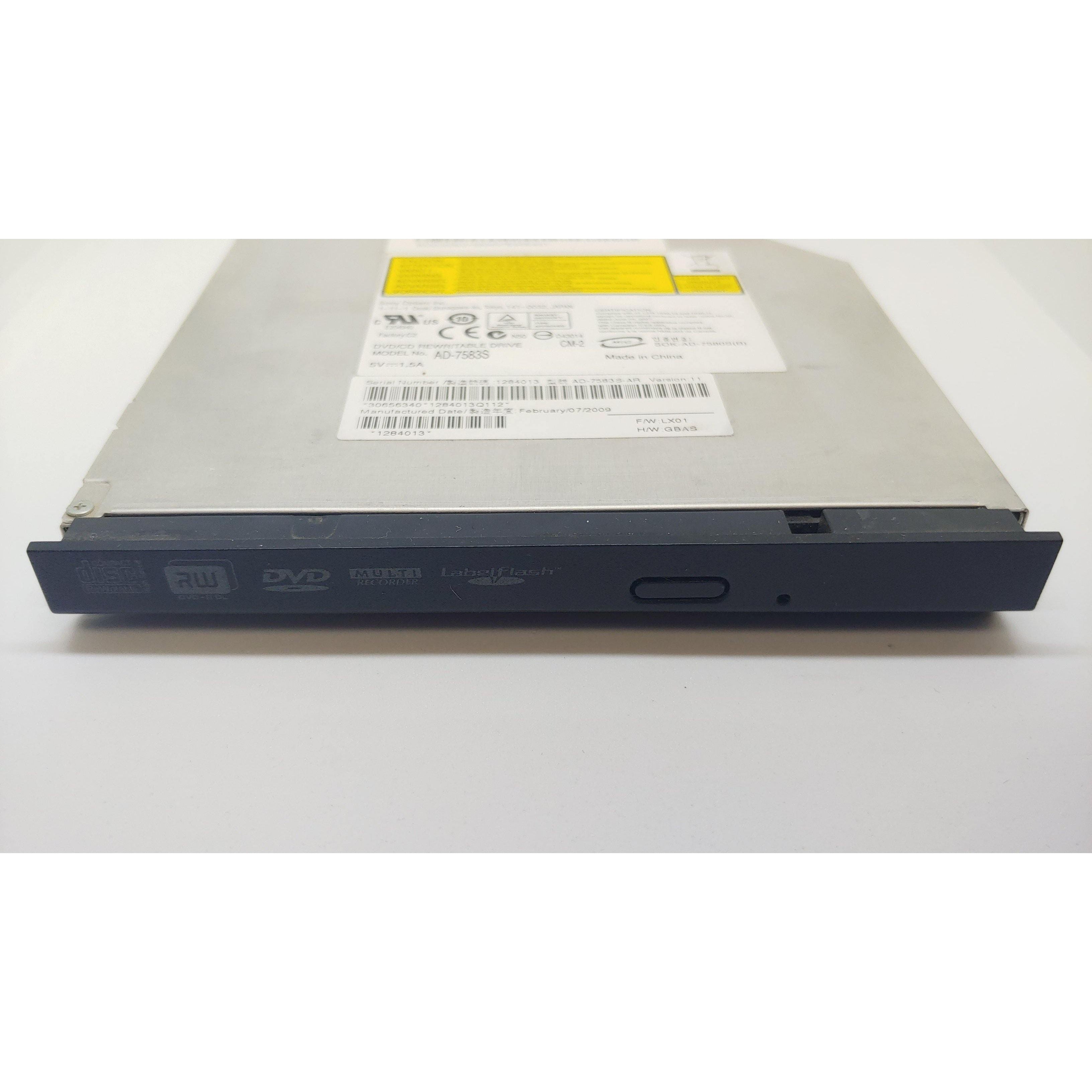 Original Sony AD-7583S DVD±RW DL Optical Drive with Label Flash - Pulled from Working Laptop - Perfect for Data Backup, Media Playback & Disc Labeling