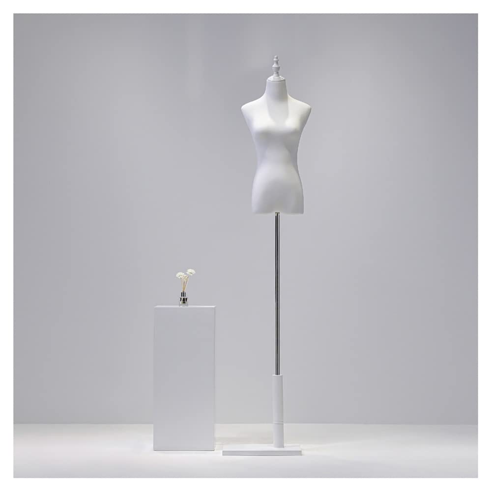 Adjustable Female Mannequin Torso - White Half Body Dress Form for Clothing & Jewelry Display (Size A) | Perfect for Boutique, Fashion Design & Home Sewing Projects